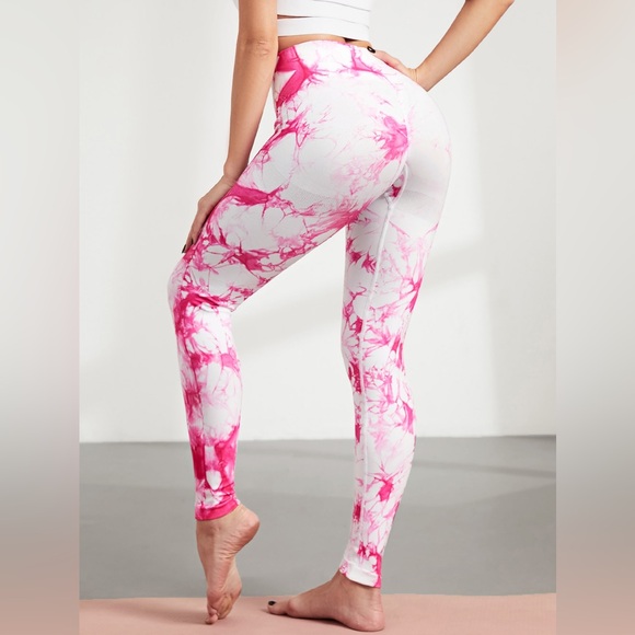 La Society Pants - Pink Tie-Dye Women's Leggings